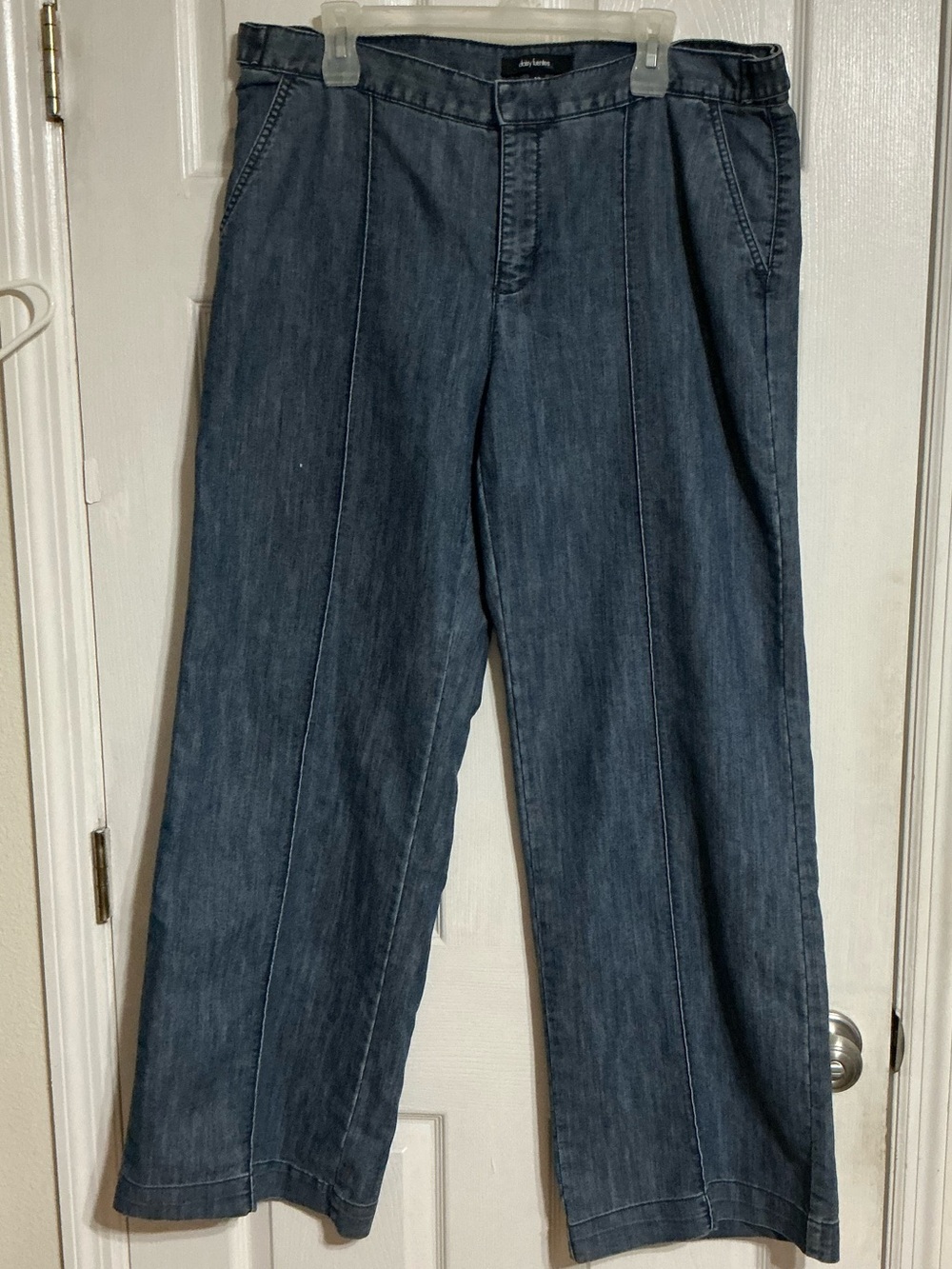 Daisy Fuentes Women's Grey-Blue Wide Leg Jeans